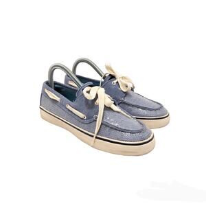 Sperry Top-Sider Sequin Periwinkle Blue Boat Shoes Women's Size 6.5